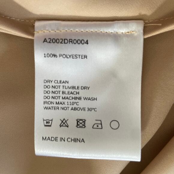 Lattelier Gorgeous Slip Cami Midi Dress, Nude poly Satin, Size Medium, NWOT - Picture 6 of 6